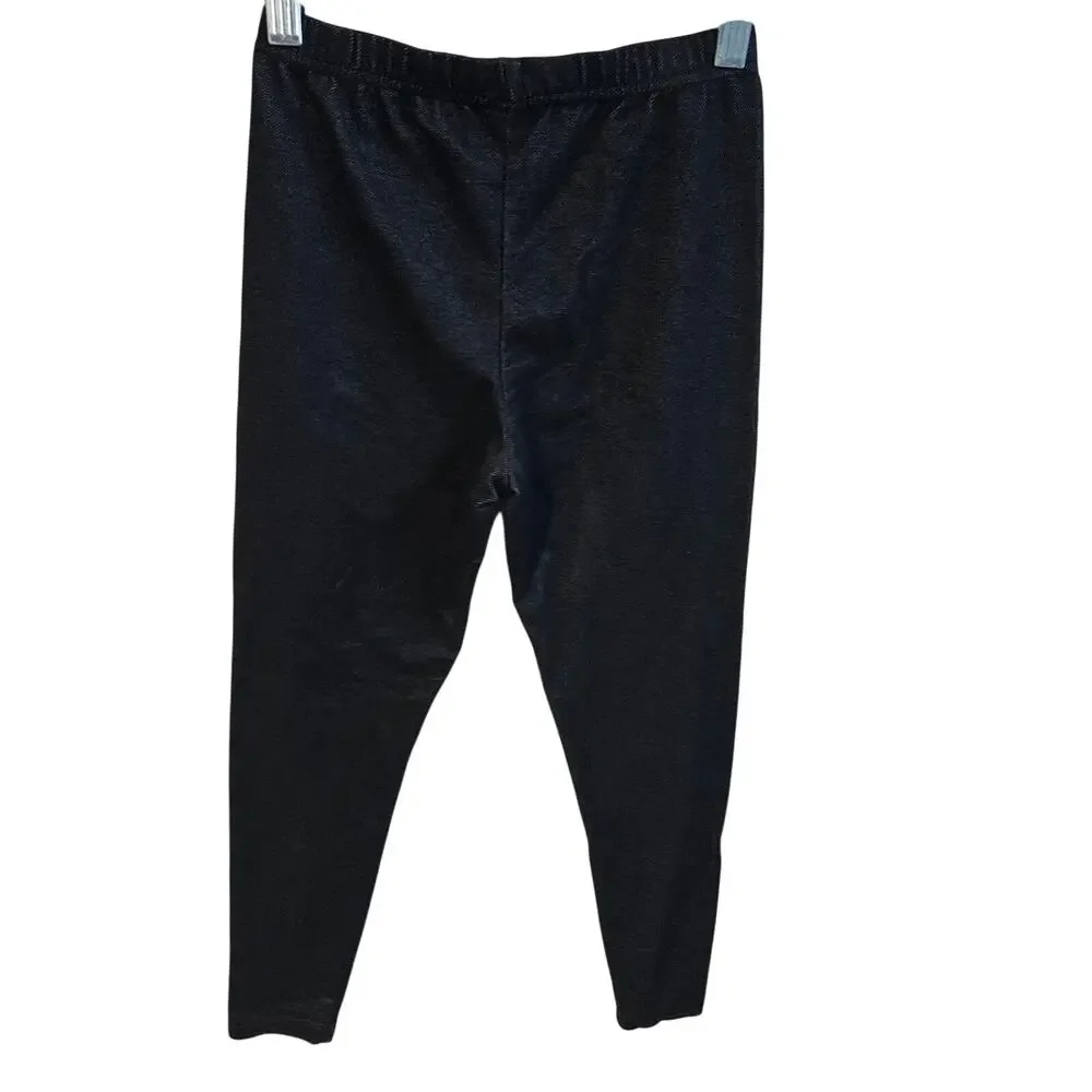 The Children's Place Size 7/8 Dark Blue Faux Denim Look Leggings Casual Everyday